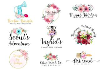 do modern, boho, hand drawn, feminine, botanical, floral, line art logo