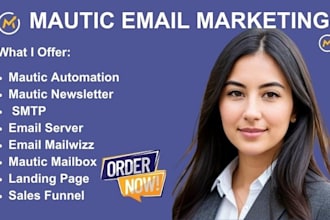 setup newsletter SMTP, email server mailwizz mautic mailbox for your store