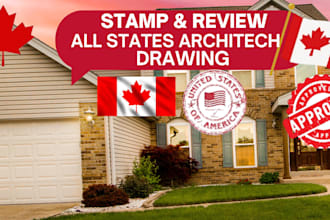 do canadian structural, architecture engineer stamp and review for city approva