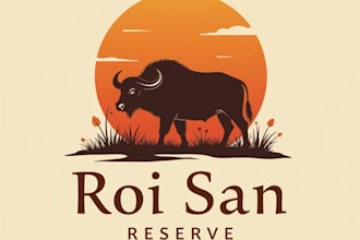 make modern international safari tourism logo design