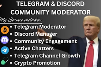 do crypto telegram community manager and admin or moderator