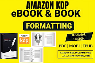 do ebook formatting, amazon KDP journal design, book formatting paperback