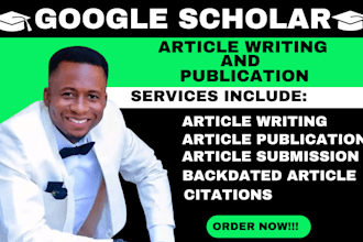write and publish article in peer reviewed, google scholar high indexed journal