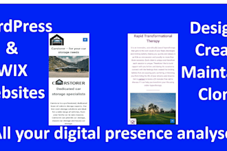 create, design, modify or analyse your website or digital presence