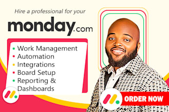 setup monday CRM make com ai agent clickup click up monday com made com