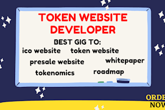create crypto token website,coin or meme website,solana coin and presale website