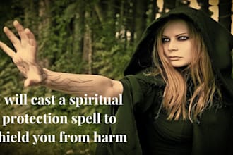 cast a spiritual protection spell to shield you from harm