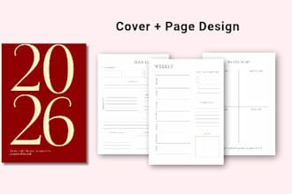 design kdp journal, workbook notebook cover and interior pages