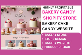 design bakery shopify store bakery candy cake store bakery website