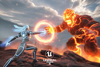develop realistic unreal engine 5 video, ue5 game animation, rpg game, mmorpg