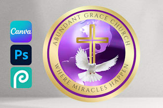 create a modern and stunning church logo design with all branding kit for you