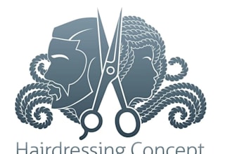 draw unique african american hair salon logo design for you