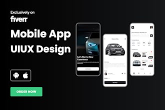 create attractive mobile app ui ux design in figma or adobe xd