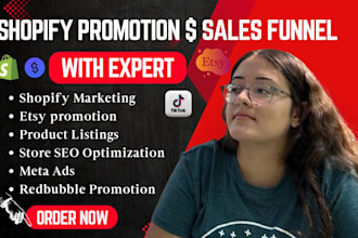 do shopify etsy redbubble dropshipping promotion marketing sales funnel for you