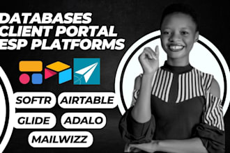 setup airtable database design client portable softr glide adalo mailwizz bubble