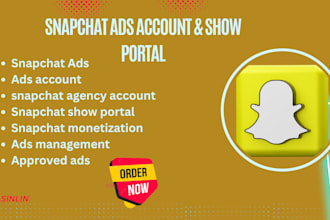 create approved snapchat agency account, snapchat ads, snapchat show portal