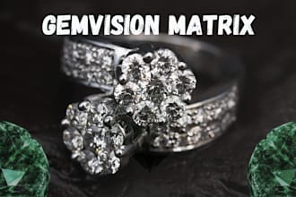 design any 3d cad jewelry in gemvision matrix and render it
