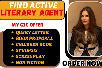 find you top active literary agent, write query letter, synopsis, book proposal