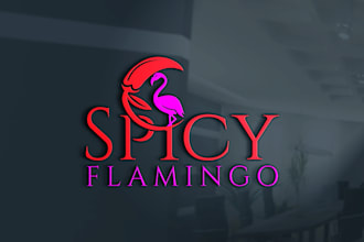 make modern, professional  agency flamingo logo