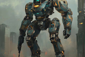 design robots and concept art of futuristic mecha