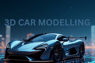 design 3d car modelling, 3d rendering and game development