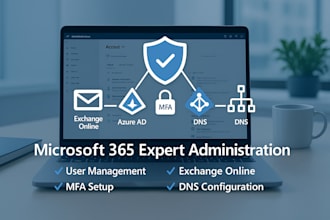 manage microsoft 365 users, exchange, mfa, and dns setup