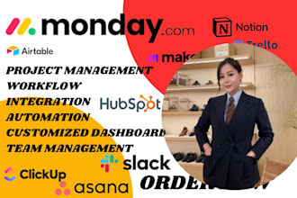 setup expert automation for monday CRM integration, clickup, trello, asana