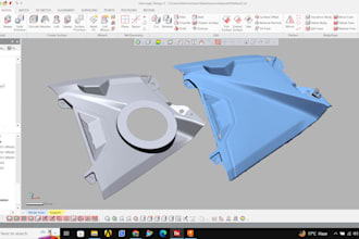 repair and convert stl mesh file to a solid cad model