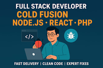 full stack developer node, react, PHP, coldfusion, angular