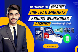 design professional pdf lead magnet ebook, workbook and brochures