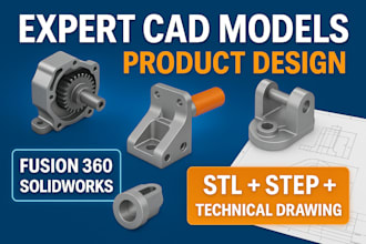 create 2d and 3d cad models for product design, prototyping and manufacturing