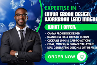 canva ebook design, canva workbook pdf lead magnet, ebook layout with canva pro