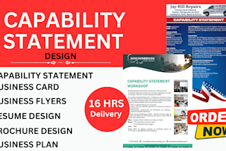 design government capability statement, business flyers