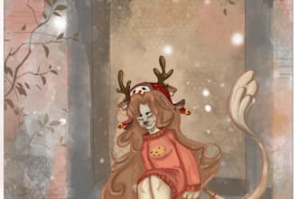 draw furry in a fairytale style