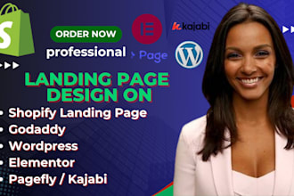 godaddy elementor wordpress pagefly landing page design