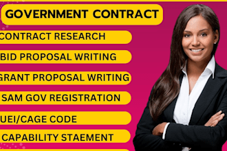 write bid proposal, grant proposal, government contract research, rfp rfq, grant