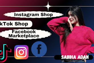 do your facebook marketplace, instagram shop and tiktok shop