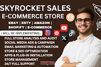promote and advertise your ebay, etsy, shopify and amazon stores to boost sales