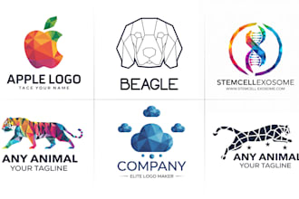 design origami, polygonal, low poly, geometric logo