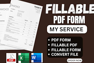 create professional fillable PDF form or convert word, excel to interactive PDF