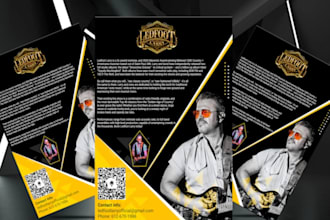 make advance level epk media kit press kit 1 sheet artist press kit music sheet
