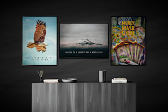design motivational and minimal canvas wall art