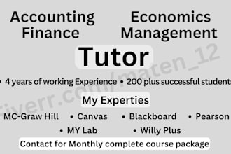 be your accounting finance management and economics tutor