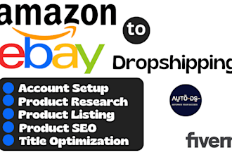 do amazon to ebay  drop shipping ebay product  research with seo listing
