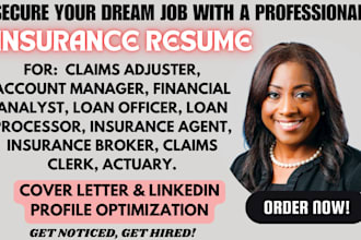 write ats resume cover letter for finance sales insurance agent risk manager cv