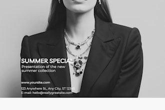 do flyer design for fashion brand clothing jewelry shoes bag luxury service etc