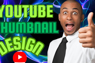 design and create youtube thumbnail, channel art, logo, banner thumbnail