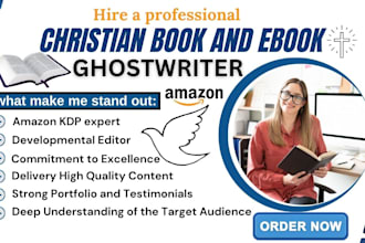 write christian book, self help ebook writer, holistic wellness, online course