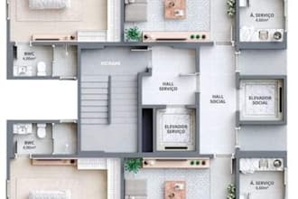 render floor plan, elevation, section and master plan in photoshop