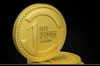 create 3d coin model 3d bas relief medallion model for stl 3d printing